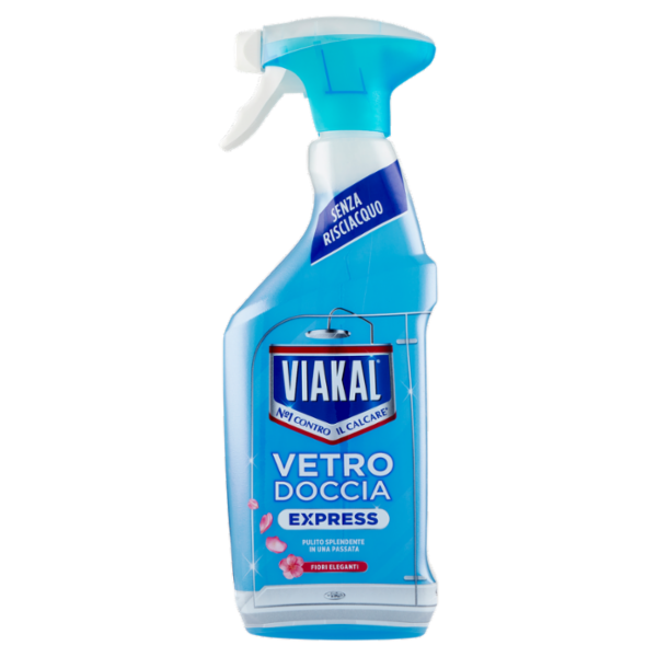Viakal Vetro Doccia Express Fiori Eleganti 470 ml