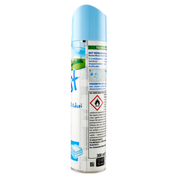 Oust Spray Fragranza Fresco Pulito, 300ml