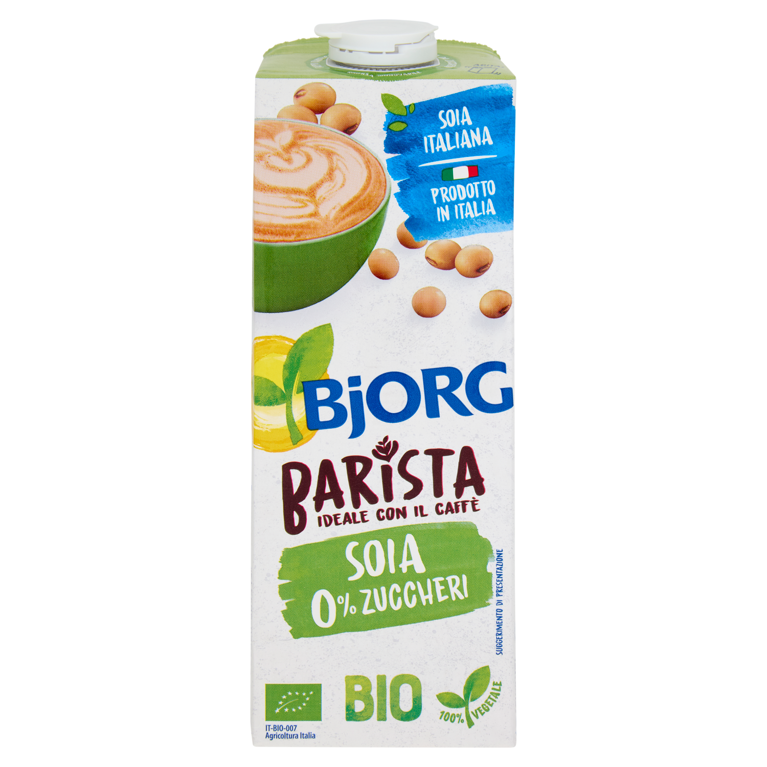 BJORG Soia Barista Bevanda Vegetale Biologica, Senza Zuccheri Aggiunti, Prodotto in Italia, 1L - Bjorg