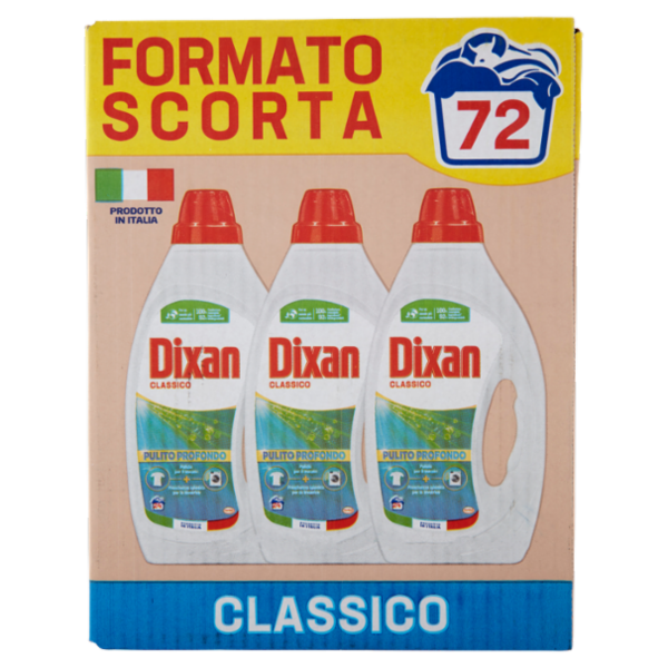 DIXAN Liquido Classico 3x24=72 Lavaggi 3 x 1.080 ml