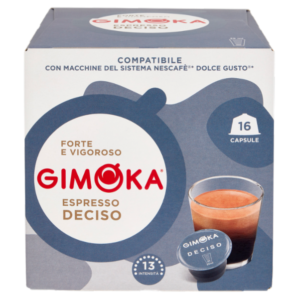 Gimoka Espresso Deciso Compatibile Nescafè* Dolce Gusto* 16 Capsule 112 g