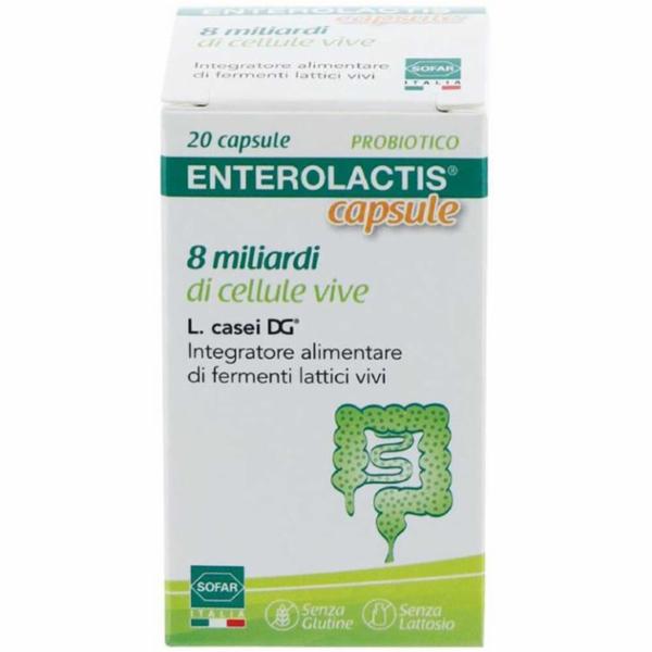 Sofar Enterolactis Probiotico 8 miliardi di Cellule Vive 20 capsule