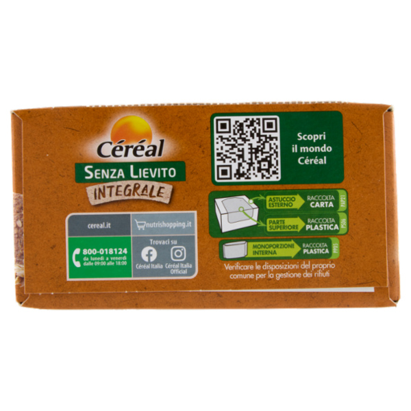 Céréal Senza Lievito Pane di Segale Integrale, solo con Farina di Segale integrale - 500 g