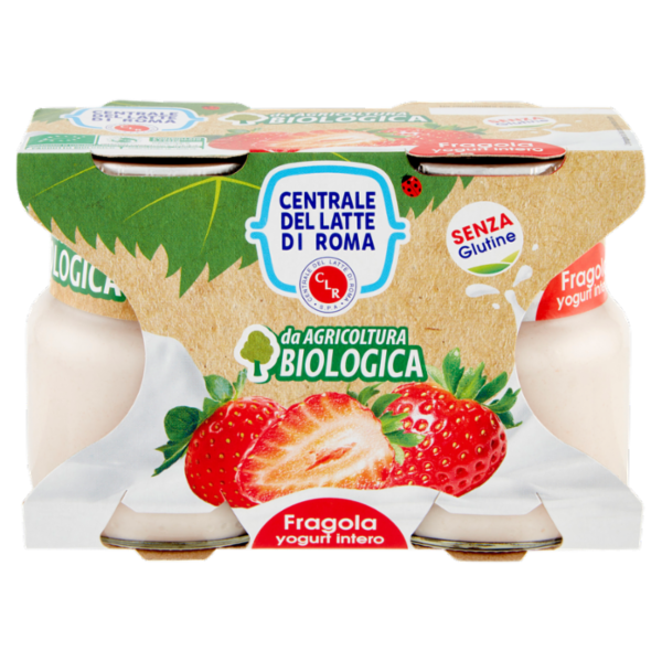 Centrale del Latte di Roma Fragola yogurt intero da Agricoltura Biologica 2 x 125 g