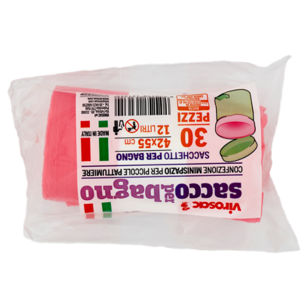 virosac sacco per bagno Sacchetto per Bagno 42x55 cm 12 Litri Small S 30 pz