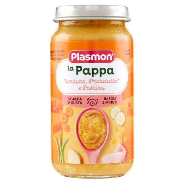 Plasmon la Pappa Verdure, Prosciutto* e Pastina 200 g