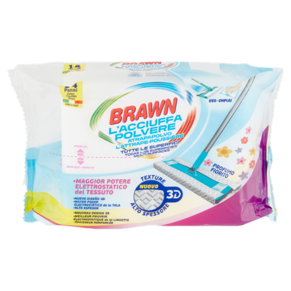 Brawn l'Acciuffa Polvere Tutte le Superfici Panni 14 pz