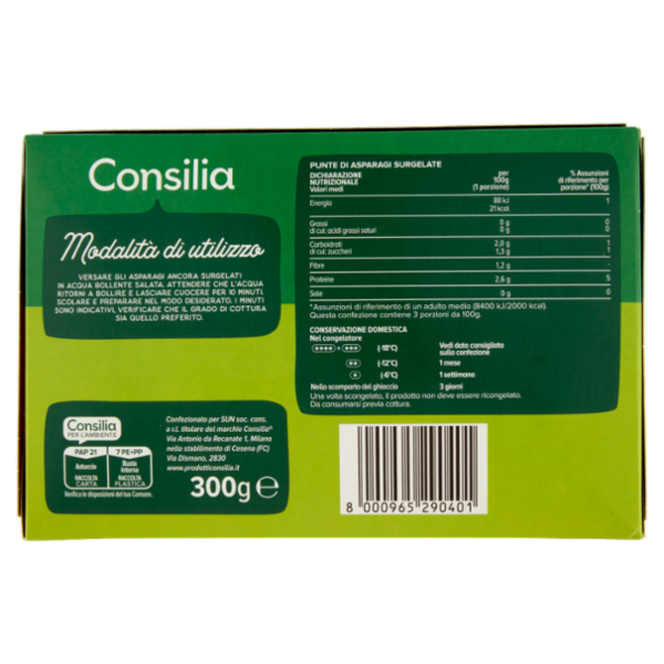 Consilia Punte di Asparagi Surgelate 300 g