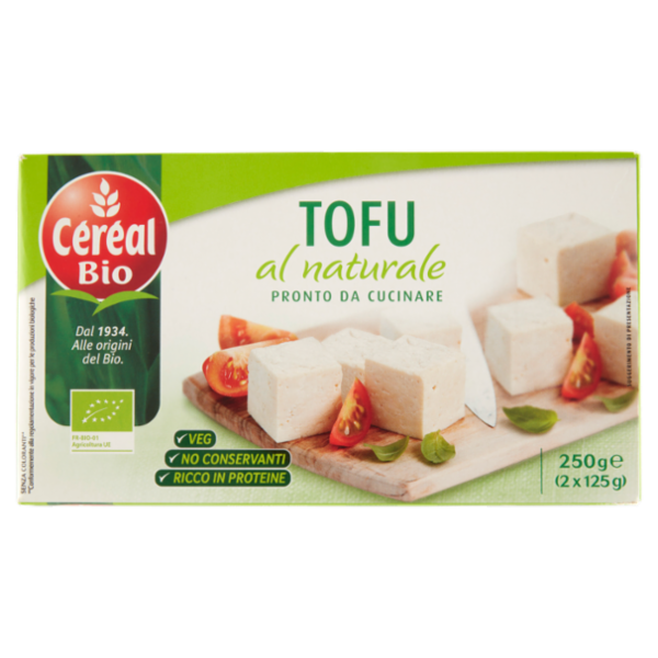 Céréal Bio, Tofu al Naturale, Vegano, Ricco di Proteine, Senza Coloranti e Conservanti - 2 x 125 g