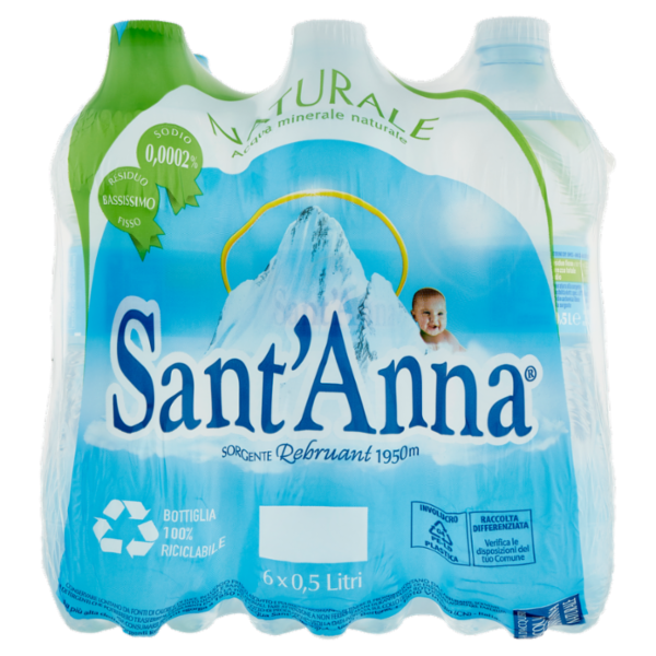 Sant'Anna Sorgente Rebruant 1950m Naturale 6 x 0,5 Litri