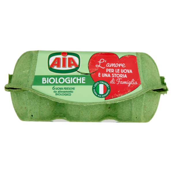 Aia Biologiche 6 Uova Fresche da allevamento Biologico 330 g