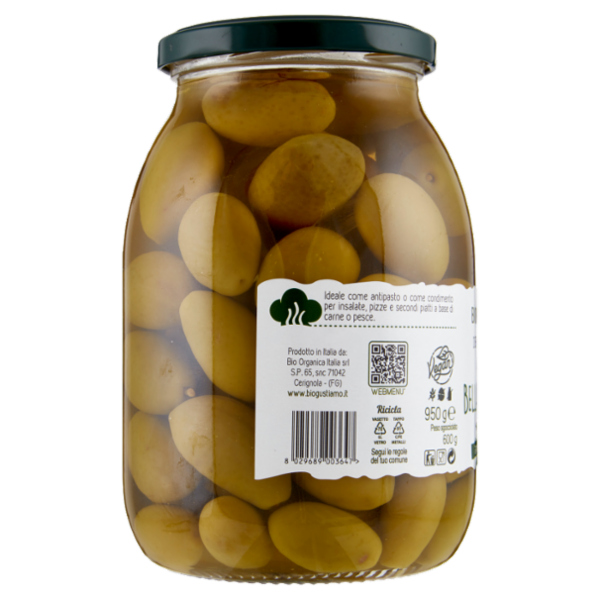 Bio Gustiamo Olive Bella di Cerignola 950 g