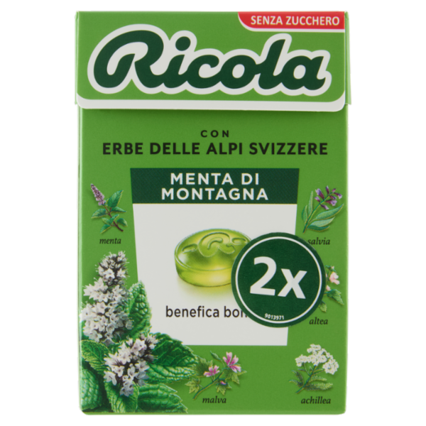 Ricola Menta di Montagna Senza Zucchero 2 x 50 g