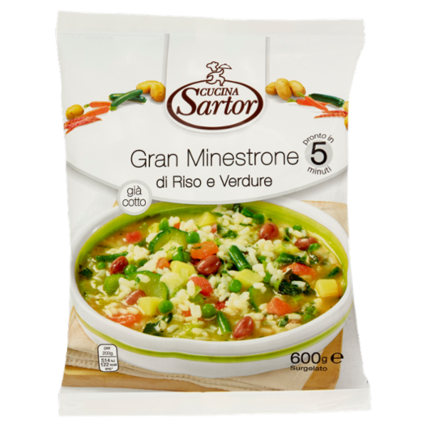Cucina Sartor Gran Minestrone di Riso e Verdure Surgelato 600 g