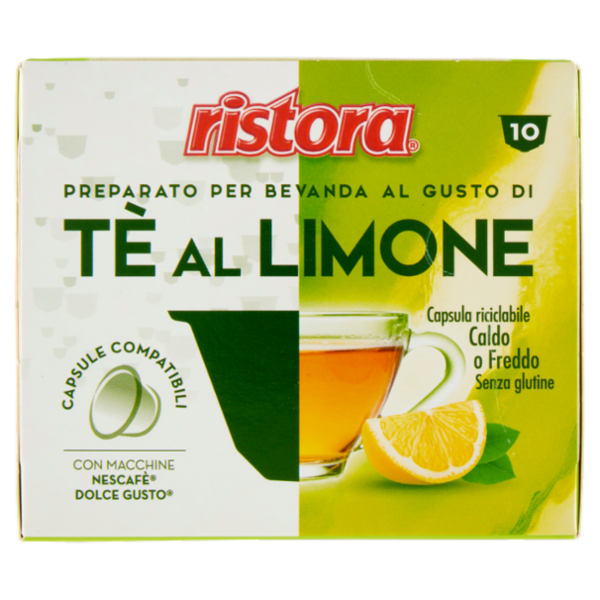 ristora Tè al Limone Capsule Compatibili con Macchine Nescafè Dolce Gusto 10 x 12 g