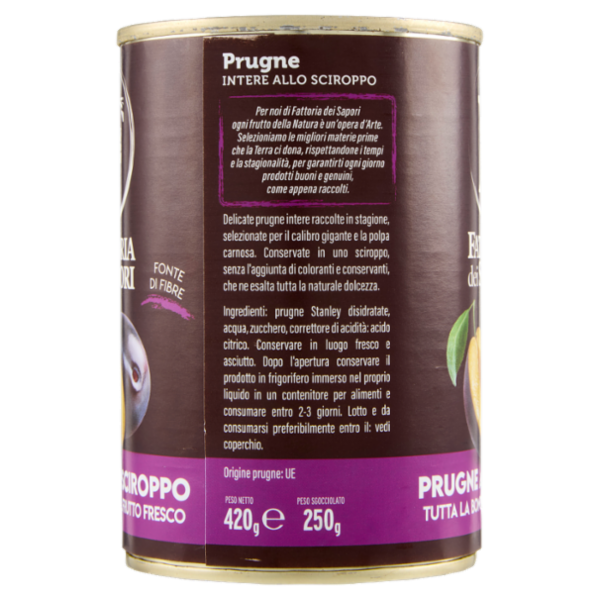 Fattoria dei Sapori Prugne allo Sciroppo 420 g