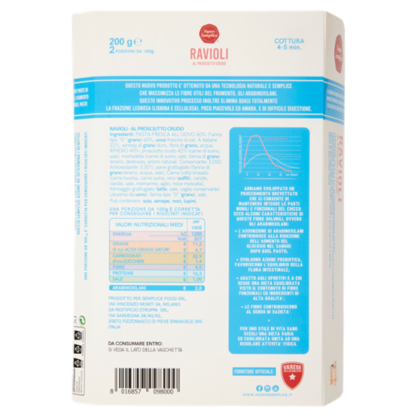 Signor Semplice Ravioli al Prosciutto Crudo 200 g