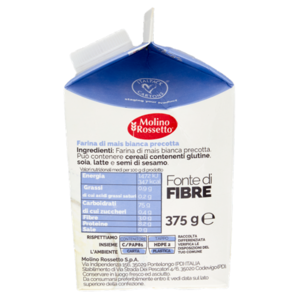 Molino Rossetto Polenta Bianca istantanea 375 g