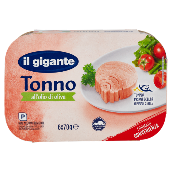 IL GIGANTE Tonno all'olio di oliva 6 x 70 g