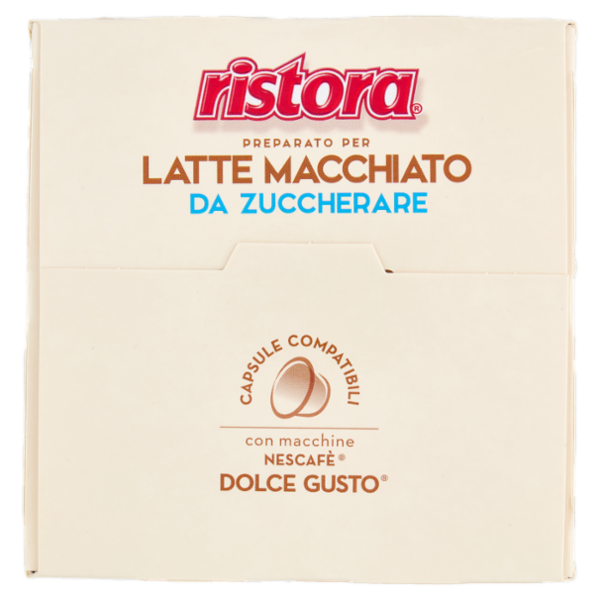 ristora Latte Macchiato da Zuccherare Capsule Compatibili con macchine Nescafè Dolce Gusto 10 x 13 g