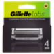 Gillette Lamette di Ricambio per Rasoio da Uomo Labs, 4 Ricariche
