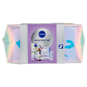 Nivea Glow Routine Viso-Labbra Luminous630 Skin Glow Siero 30 Ml + Labello 10 Ml + Beauty Bag