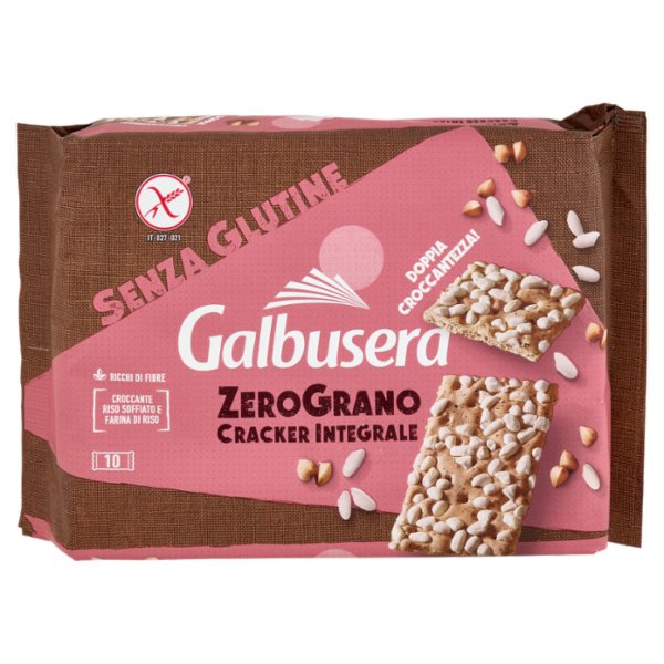 Galbusera ZeroGrano Cracker Integrale Senza Glutine 10 x 36 g