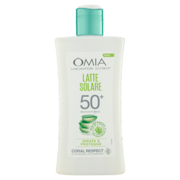 Omia Laboratori Ecobio Latte Solare 50⁺ Molto Alta Aloe del Salento 200 ml