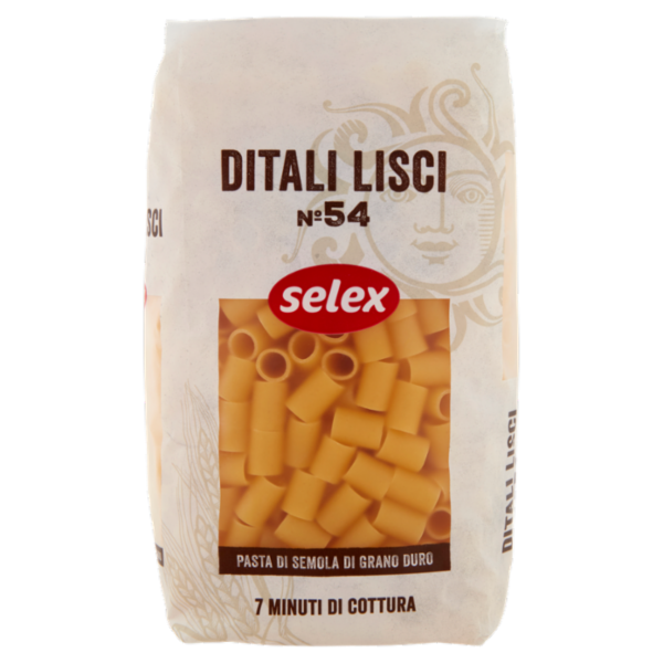 Selex Pasta di Semola Trafilata al Teflon Ditali Lisci 500 g