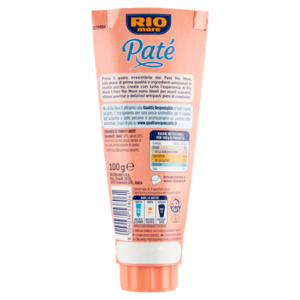 Rio mare Patè Tonno e Carote 100 g