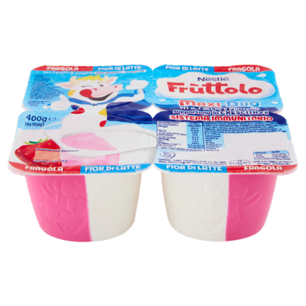 NESTLÉ FRUTTOLO Maxi Duo Fragola - Fior di Latte 4 x 100 g