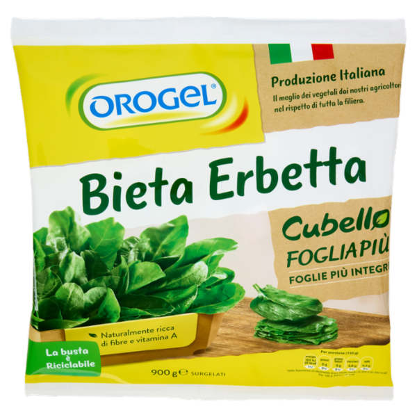 Orogel Cubello Bieta Erbetta Foglia Più Surgelati 900 g