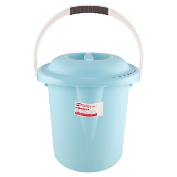 Selex Secchio Con Coperchio Diametro 31 cm Azzurro 13 L