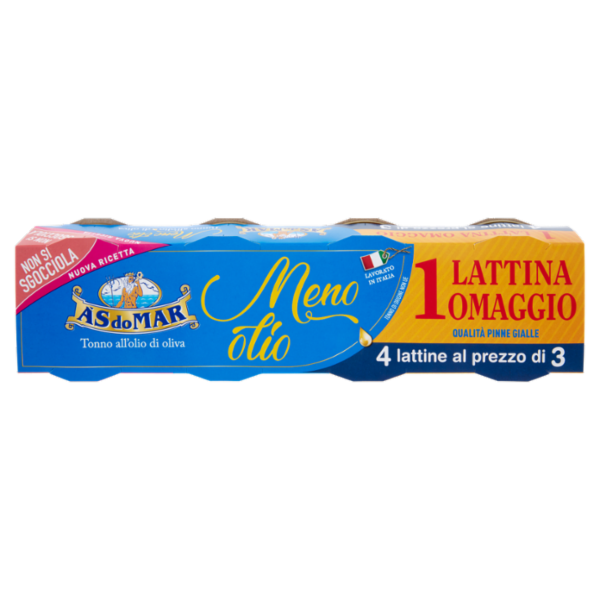 Asdomar Tonno all'olio di oliva Meno olio 4 x 60 g