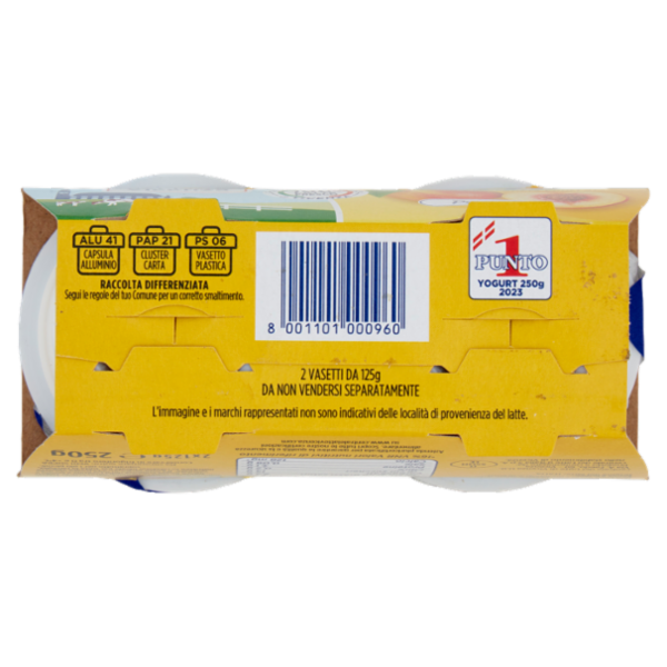 Centrale del latte Vicenza Yogurt Intero Frutta Frullata Pesca 2 x 125 g