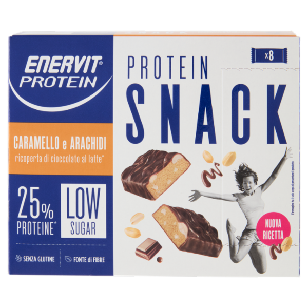 Enervit Protein Low Sugar Protein Snack Caramello e Arachidi 8 x 31 g