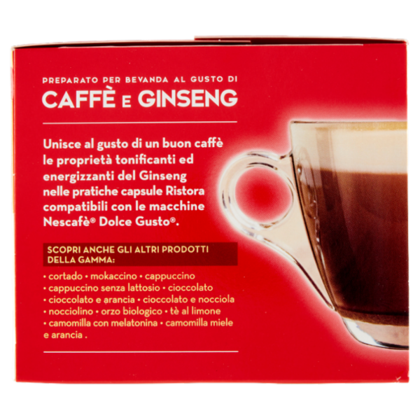 ristora Caffè e Ginseng Capsule Compatibili con Macchine Nescafè Dolce Gusto 10 x 17 g