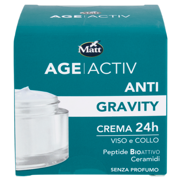 Matt Age Activ Anti Gravity Crema 24h Viso e Collo Peptide Bioattivo Ceramidi 50 ml