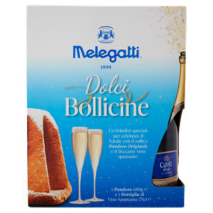Melegatti 1894 Dolci Bollicine Pandoro 680 g + Vino Spumante 75 Cl