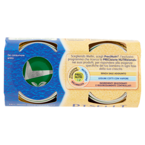 Mellin Piselli 100% Naturale Omogeneizzato 2 x 125 g