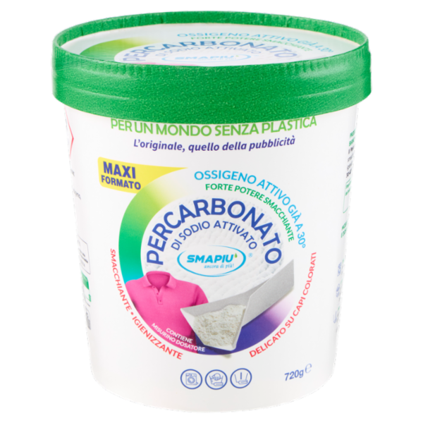 Smapiù Percarbonato di Sodio Attivato Delicato su Capi Colorati 720 g