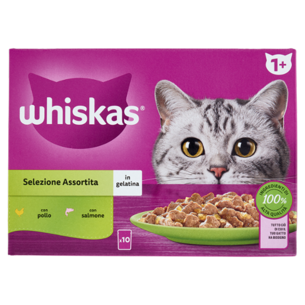 Whiskas Selezione Assortita cibo umido gatto 10x85g