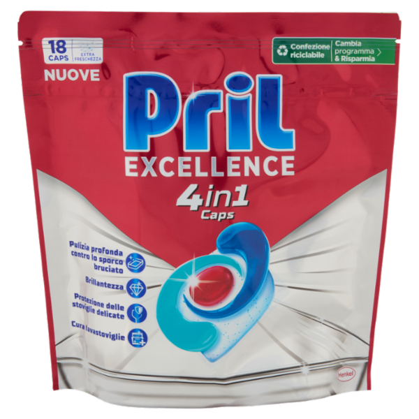 PRIL Excellence 4in1 Caps 18pz (325,8g)