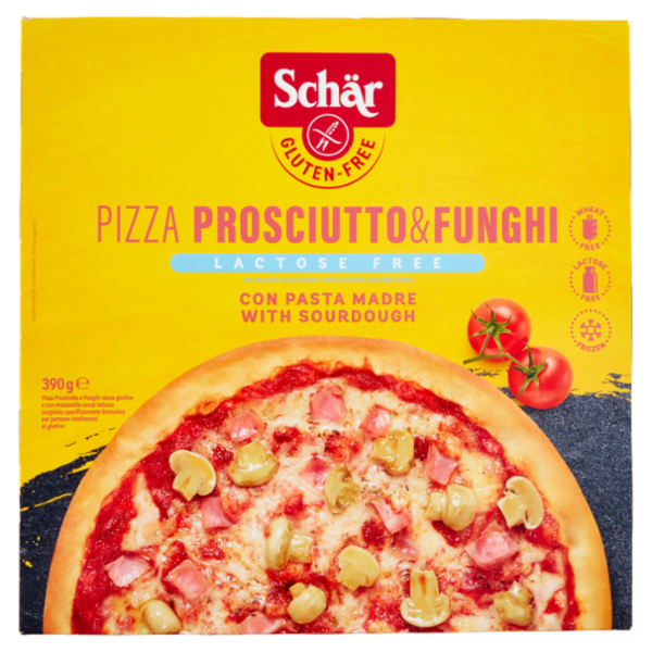 Schär Pizza Prosciutto & Funghi Lactose Free 390 g