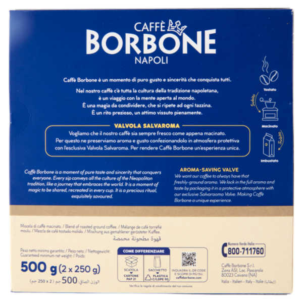 Caffè Borbone Miscela Decisa Caffè Macinato 2 x 250 g