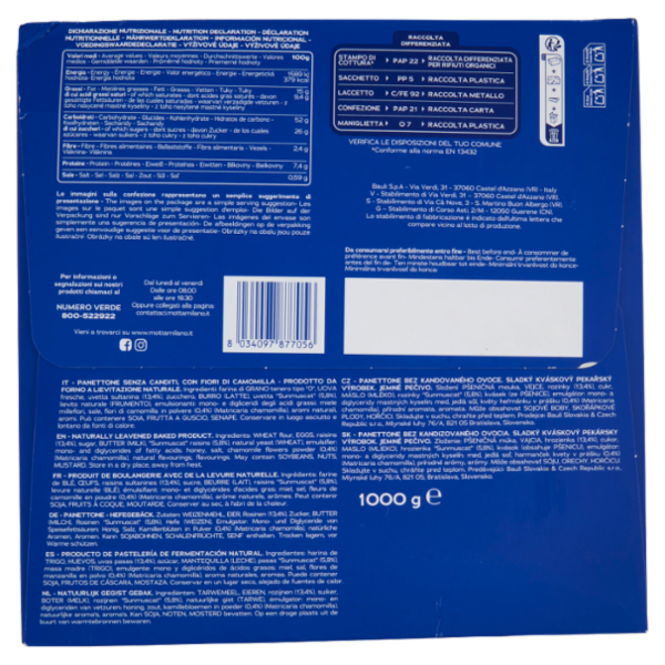 Motta il Panettone Senza Canditi 1000 g