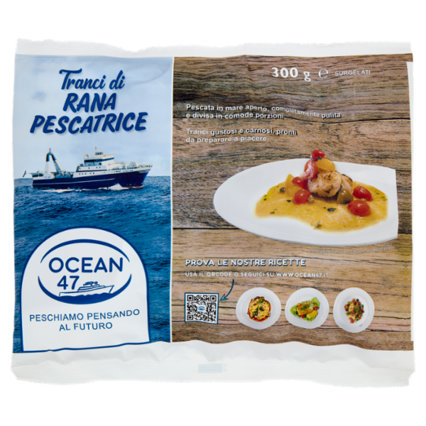 Ocean 47 Tranci di Rana Pescatrice Surgelati 300 g
