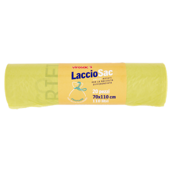 virosac LaccioSac Condominiali Sacchi Rifiuti Raccolta Differenziata 70x110 cm 110 litri 20 pz
