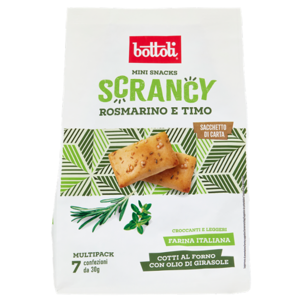 bottoli Mini Snacks Scrancy Rosmarino e Timo 7 x 30 g