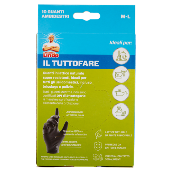 Mastro Lindo il Tuttofare Guanti Ambidestri M-L 10 pz